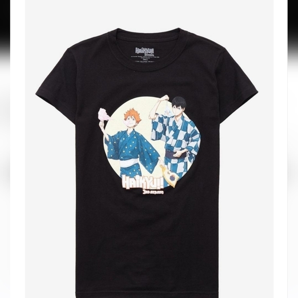 Haikyu!! 3rd Season Hinata & Kageyama Festival Girls T-Shirt Size L - Picture 2 of 9
